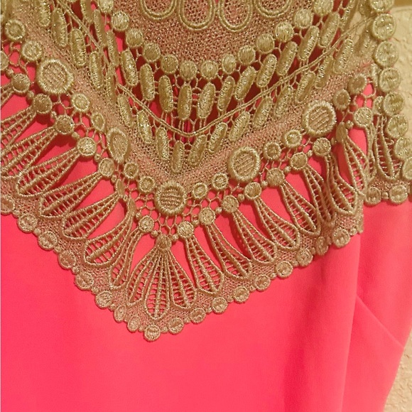 Lilly Pulitzer Pink Dress with Gold Detailing - Picture 1 of 5